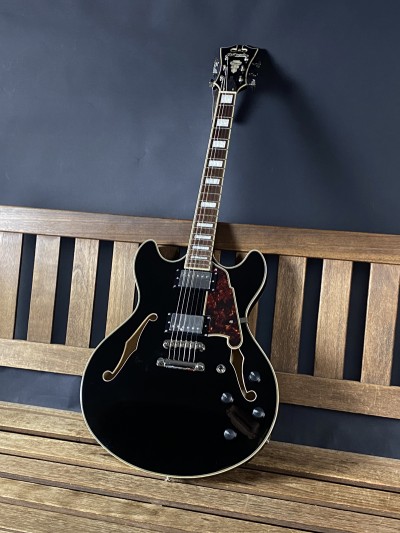 D'Angelico Premier DC Solid Black
